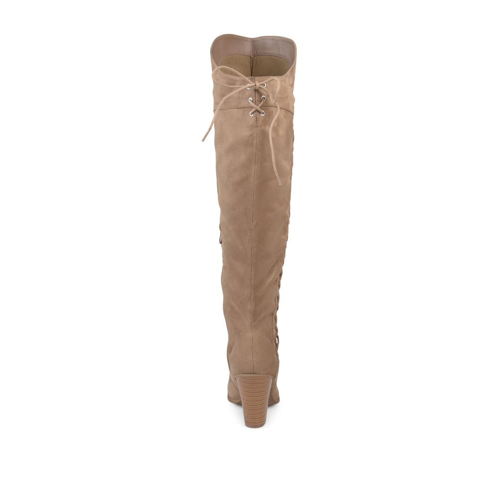 SPRITZ THIGH-HIGH BOOTS IN FAUX SUEDE