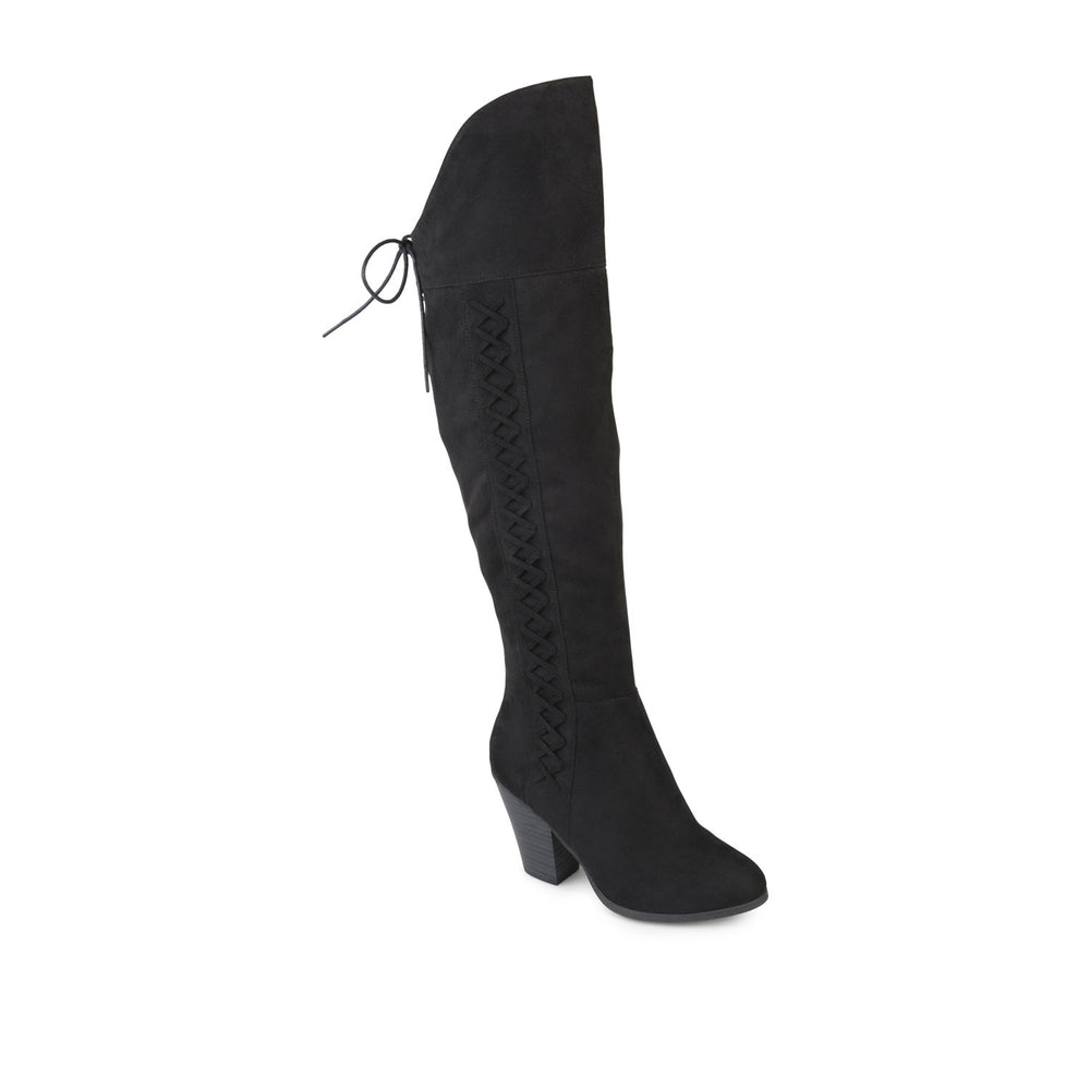 SPRITZ THIGH-HIGH BOOTS IN FAUX SUEDE