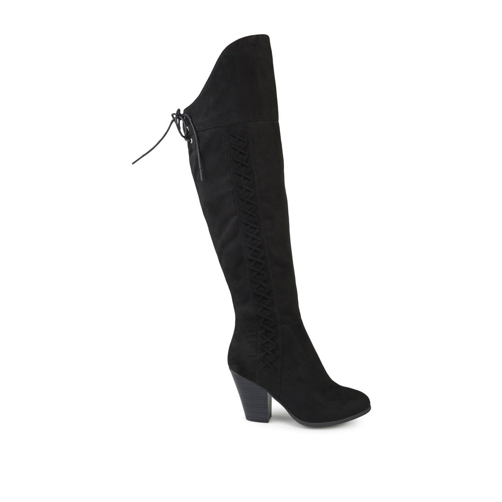 SPRITZ THIGH-HIGH BOOTS IN FAUX SUEDE