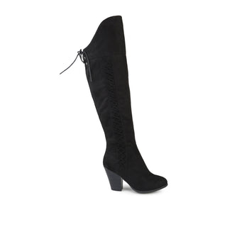 SPRITZ FAUX LEATHER BOOTS IN WIDE CALF