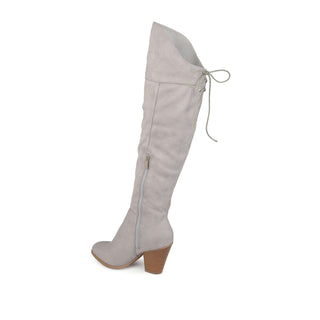 SPRITZ THIGH-HIGH BOOTS IN FAUX SUEDE