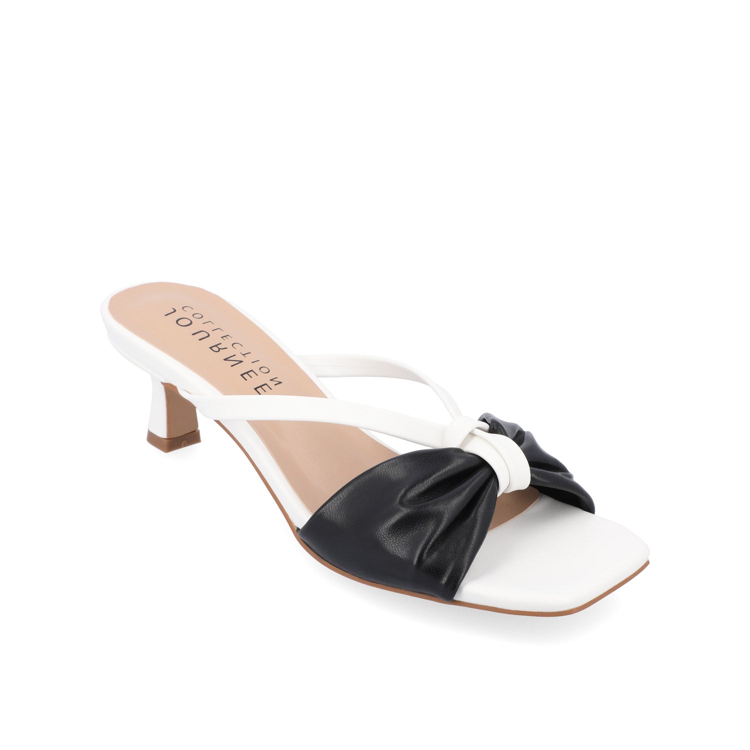 STARLING KITTEN HEELS IN VEGAN LEATHER - Black