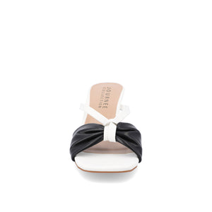 STARLING VEGAN LEATHER KITTEN HEELS IN WIDE - Black