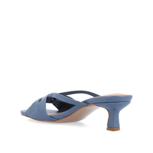 STARLING VEGAN LEATHER KITTEN HEELS IN WIDE - Blue