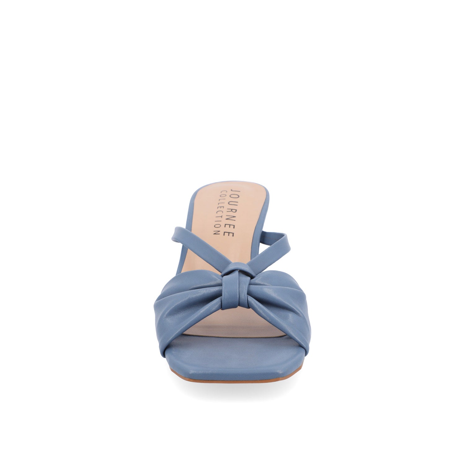 STARLING VEGAN LEATHER KITTEN HEELS IN WIDE - Blue