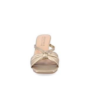 STARLING SLIP ON KITTEN HEELS IN STATEMENT - Gold PU