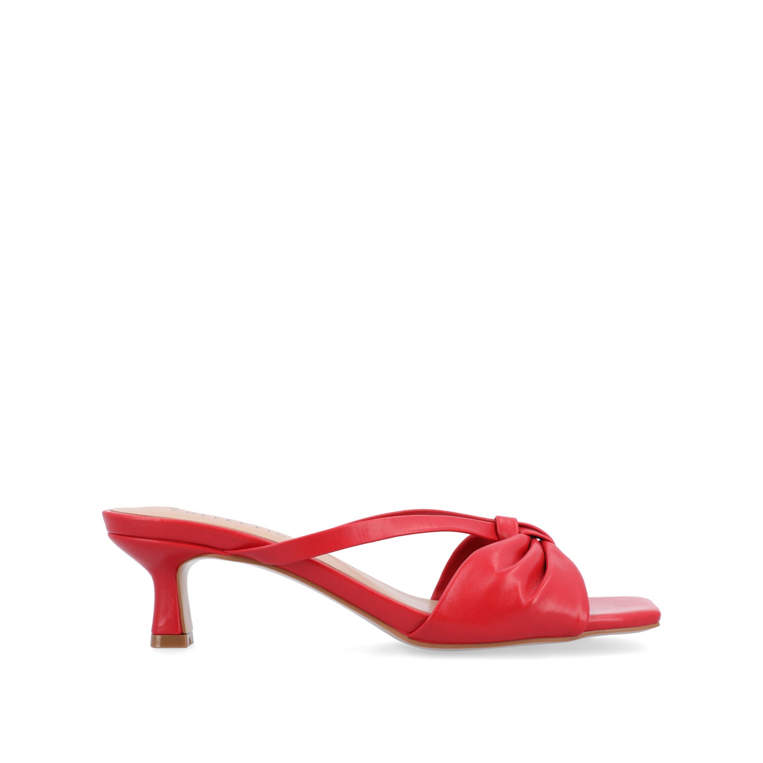 STARLING SLIP ON KITTEN HEELS IN STATEMENT - Red