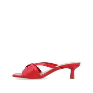 STARLING SLIP ON KITTEN HEELS IN STATEMENT - Red