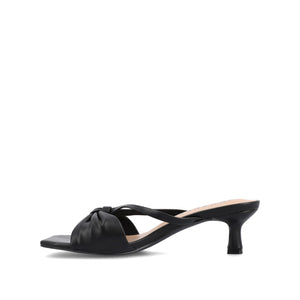 STARLING KITTEN HEELS IN VEGAN LEATHER - Solid Black