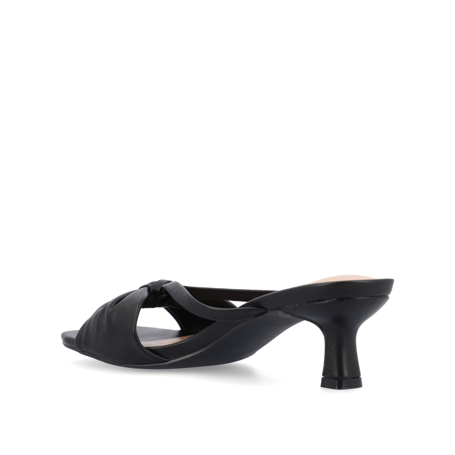 STARLING KITTEN HEELS IN VEGAN LEATHER - Solid Black