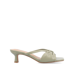 STARLING KITTEN HEELS IN VEGAN LEATHER - Sage