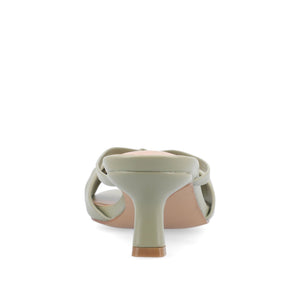 STARLING KITTEN HEELS IN VEGAN LEATHER - Sage
