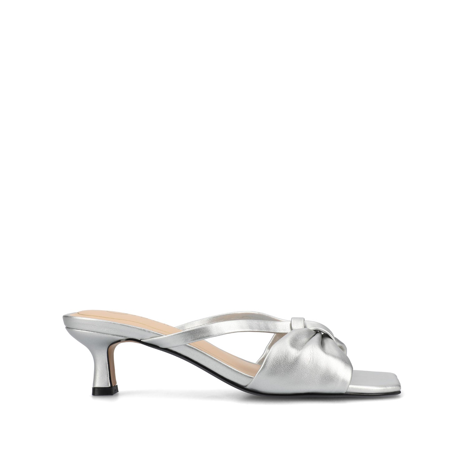 STARLING SLIP ON KITTEN HEELS IN STATEMENT - Silver