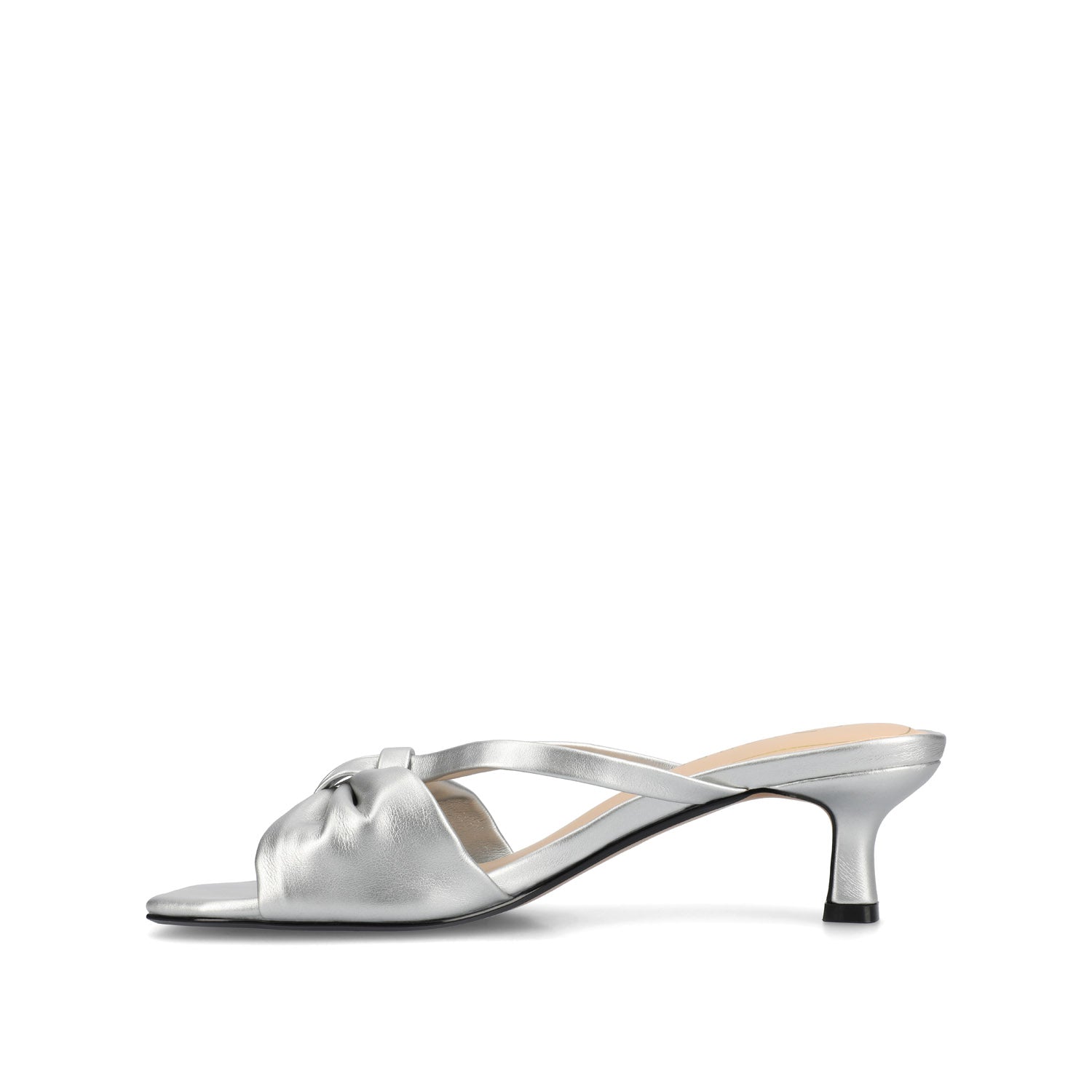 STARLING SLIP ON KITTEN HEELS IN STATEMENT - Silver