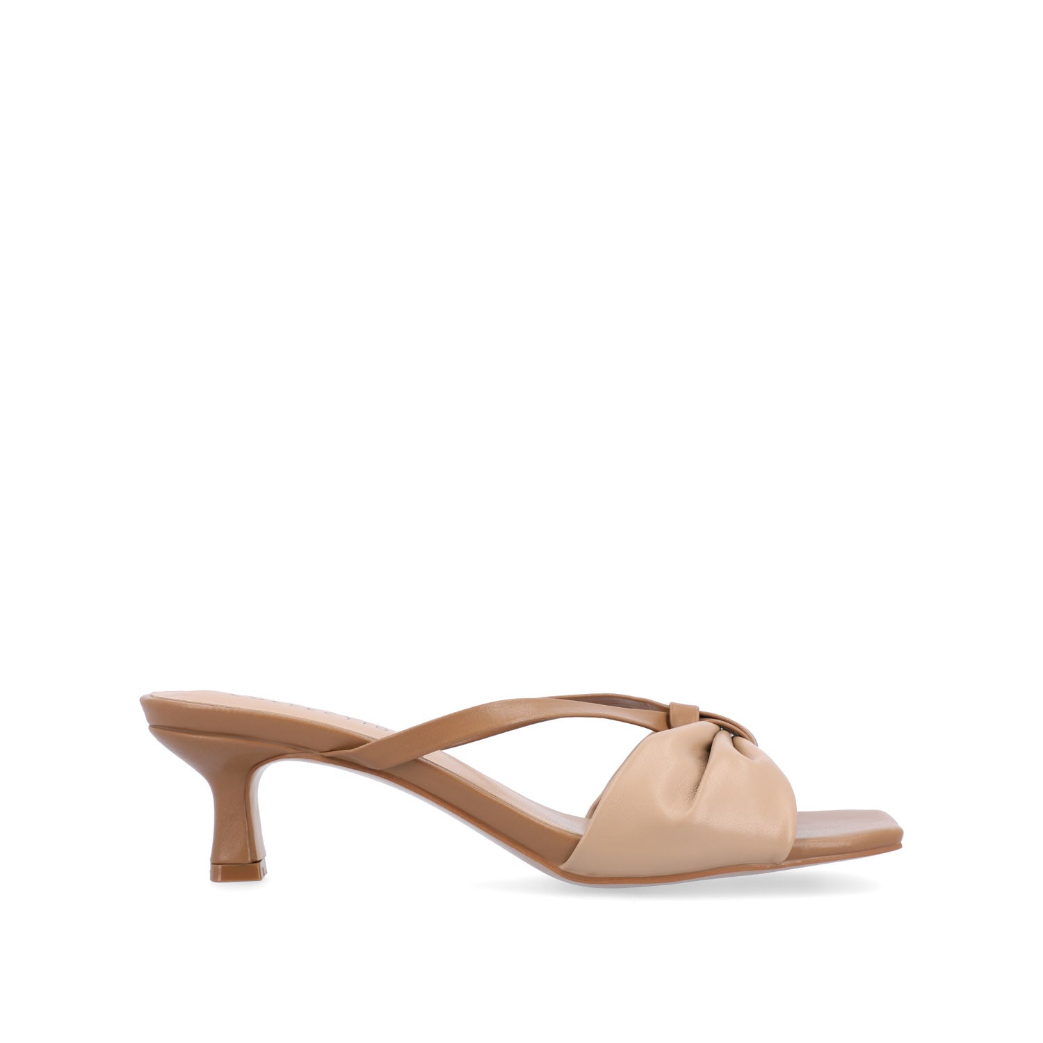STARLING SLIP ON KITTEN HEELS IN STATEMENT - Tan