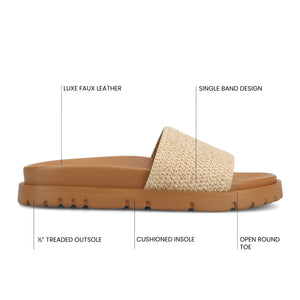 STARR SLIP ON SPORT SANDALS - Natural