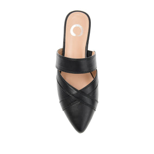 STASI MULE FLATS IN VEGAN LEATHER - Black