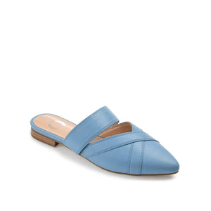 STASI MULE FLATS IN VEGAN LEATHER - Blue
