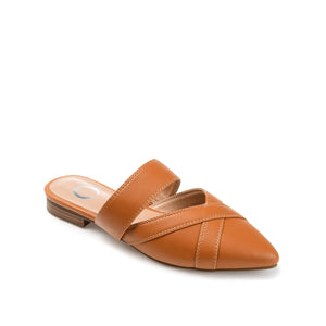 STASI MULE FLATS IN VEGAN LEATHER - Brown