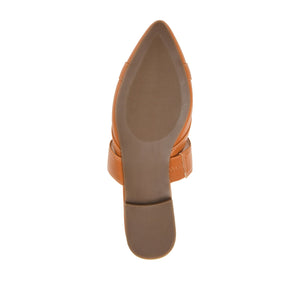 STASI MULE FLATS IN VEGAN LEATHER - Brown