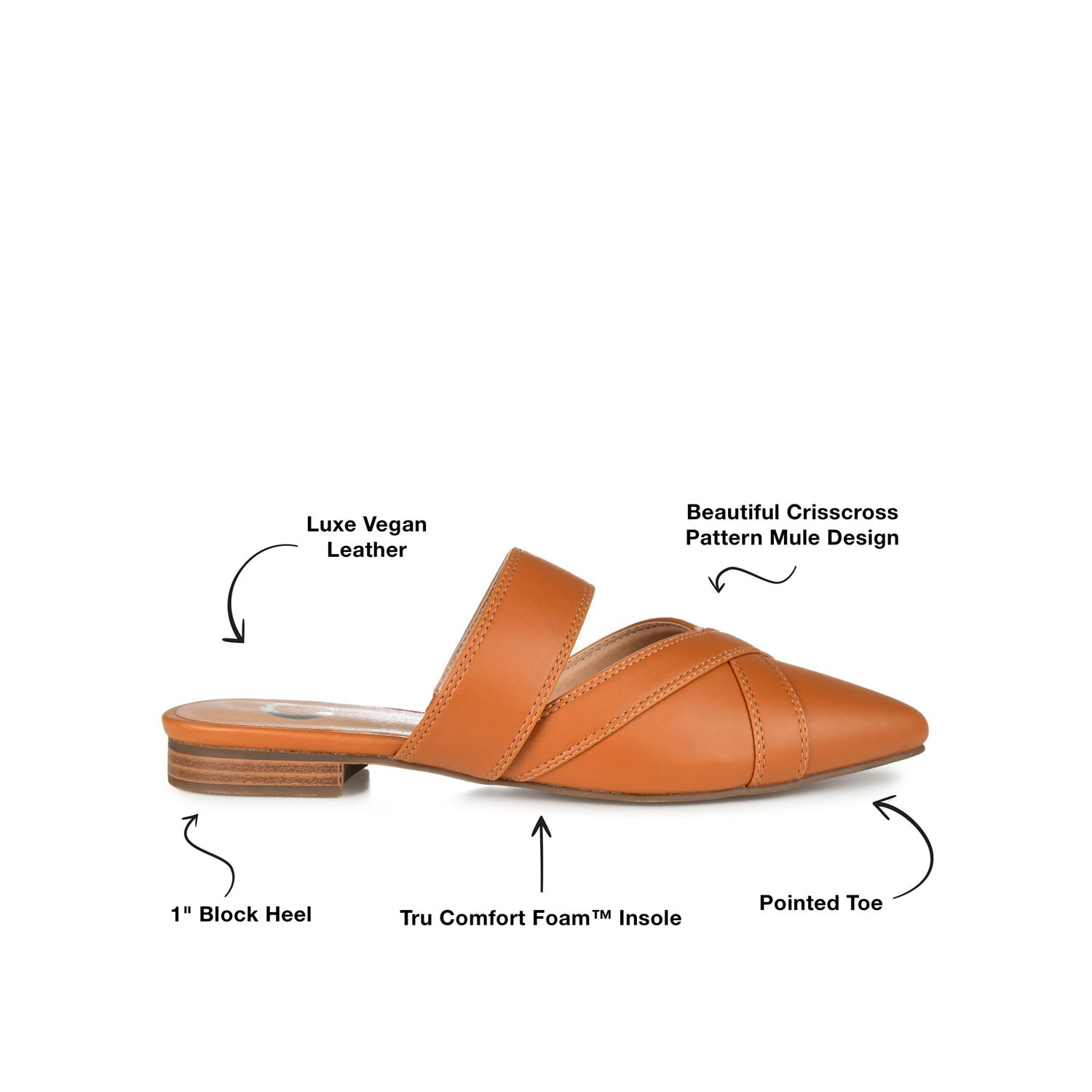STASI MULE FLATS IN NARROW - Brown