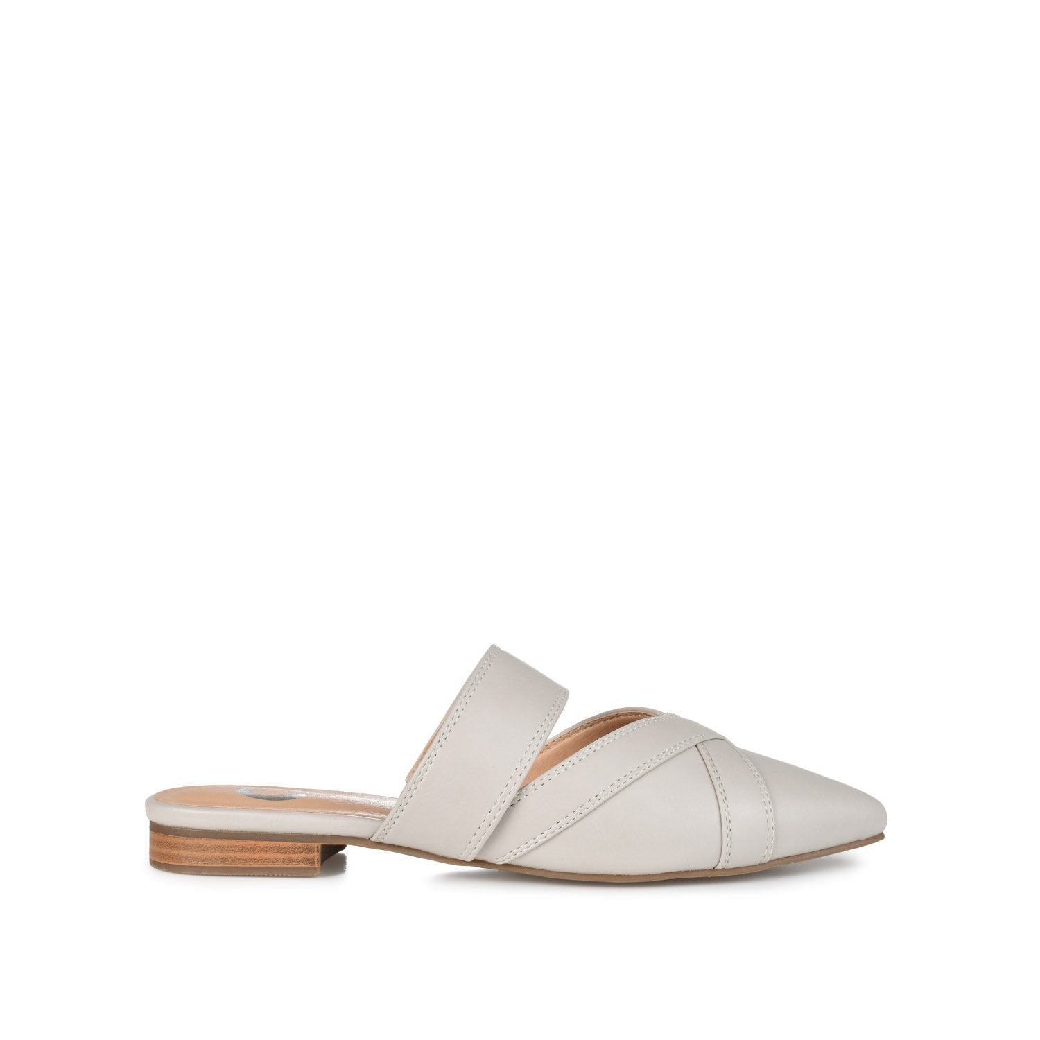 STASI MULE FLATS IN VEGAN LEATHER - Grey