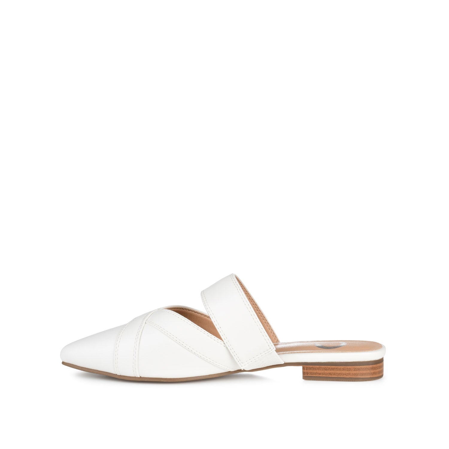STASI MULE FLATS IN VEGAN LEATHER - White