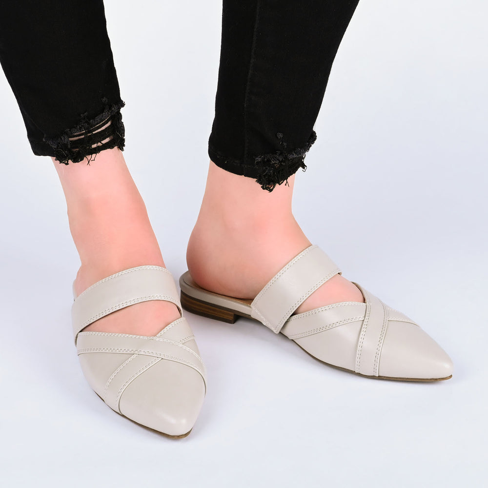 STASI MULE FLATS IN FAUX LEATHER