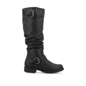 STORMY RIDING BOOTS IN VEGAN LEATHER - Black