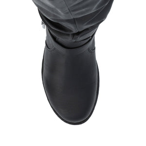 STORMY RIDING BOOTS IN VEGAN LEATHER - Black