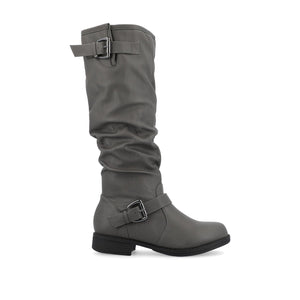 STORMY RIDING BOOTS IN VEGAN LEATHER - Grey