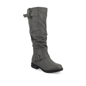 STORMY RIDING BOOTS IN VEGAN LEATHER - Grey