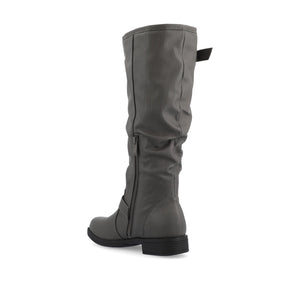 STORMY RIDING BOOTS IN VEGAN LEATHER - Grey