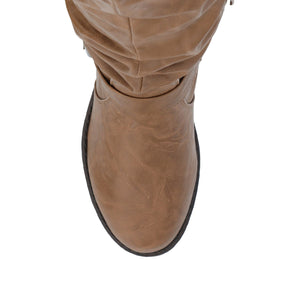 STORMY RIDING BOOTS IN VEGAN LEATHER - Tan