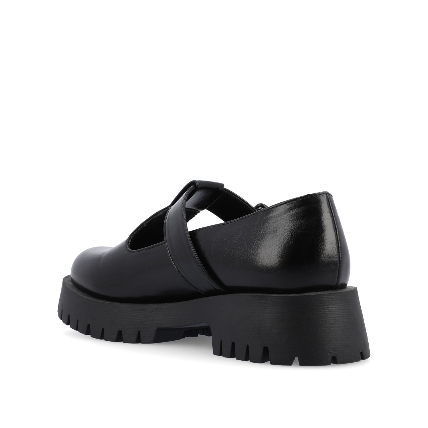 SUVI MARY JANE FLATS IN VEGAN LEATHER - Black