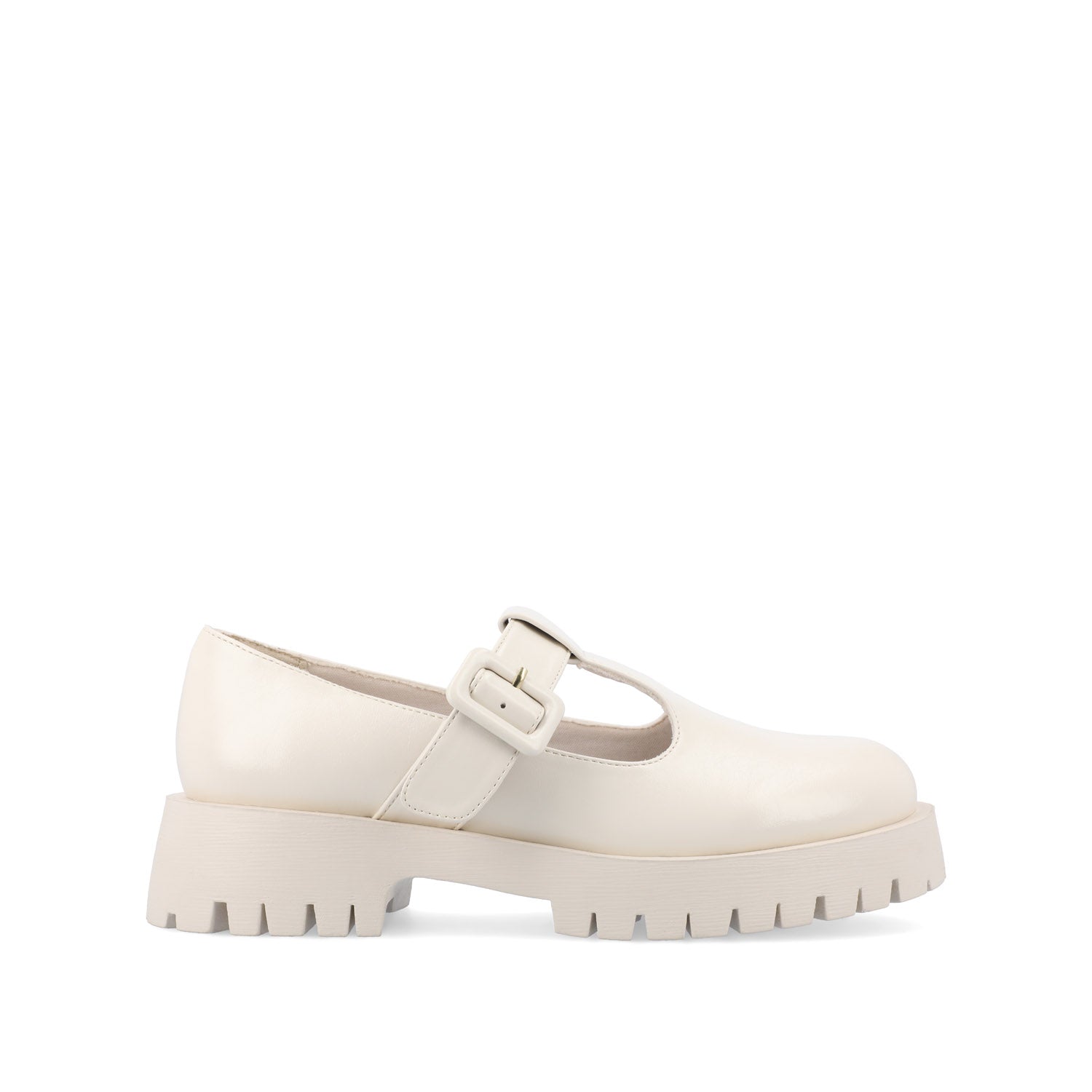 SUVI MARY JANE FLATS IN VEGAN LEATHER - Off White