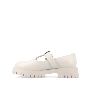 SUVI MARY JANE FLATS IN VEGAN LEATHER - Off White