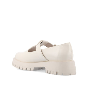 SUVI MARY JANE FLATS IN VEGAN LEATHER - Off White