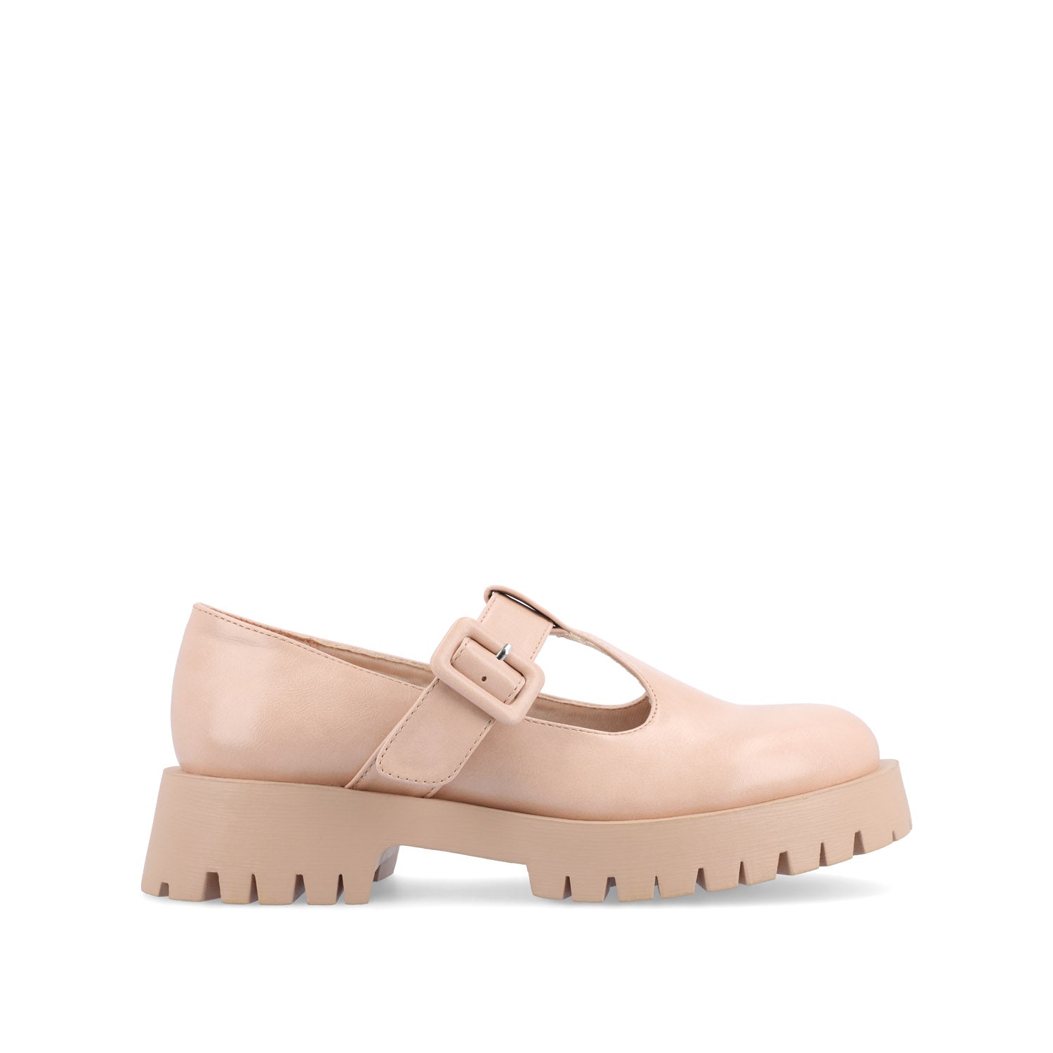 SUVI MARY JANE FLATS IN VEGAN LEATHER - Pink