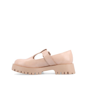 SUVI MARY JANE FLATS IN VEGAN LEATHER - Pink