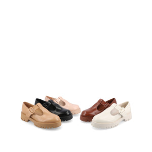 SUVI MARY JANE FLATS IN FAUX LEATHER