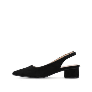 SYLVIA LOW BLOCK HEELS IN WIDE - Black PU