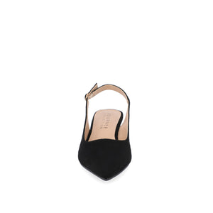 SYLVIA LOW BLOCK HEELS IN WIDE - Black PU
