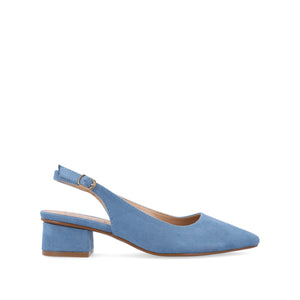 SYLVIA LOW BLOCK HEELS IN WIDE - Blue