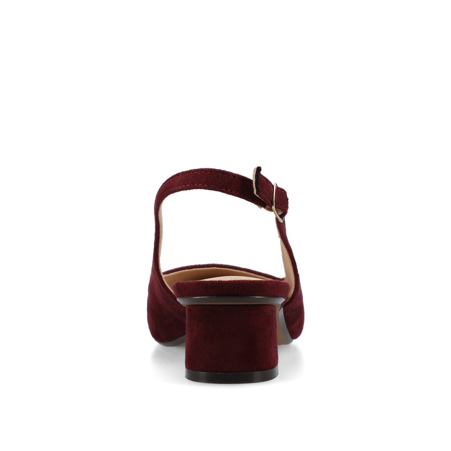 SYLVIA LOW BLOCK HEELS IN WIDE - Oxblood Suede