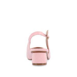 SYLVIA LOW BLOCK HEELS IN WIDE - Pink