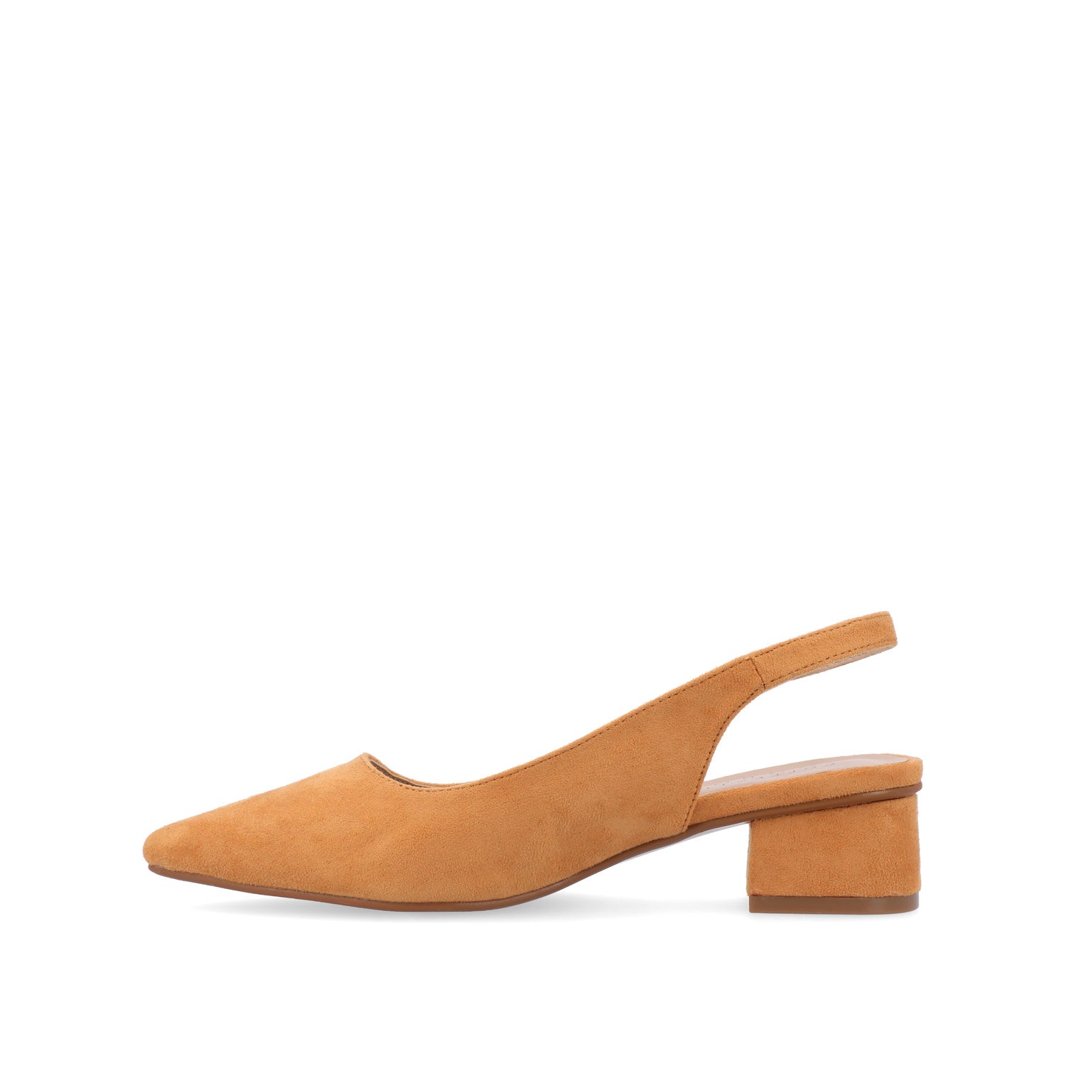 SYLVIA LOW BLOCK HEELS IN WIDE - Tan PU