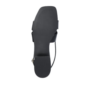 TABATHA LOW BLOCK HEELS IN VEGAN LEATHER IN WIDE - Black