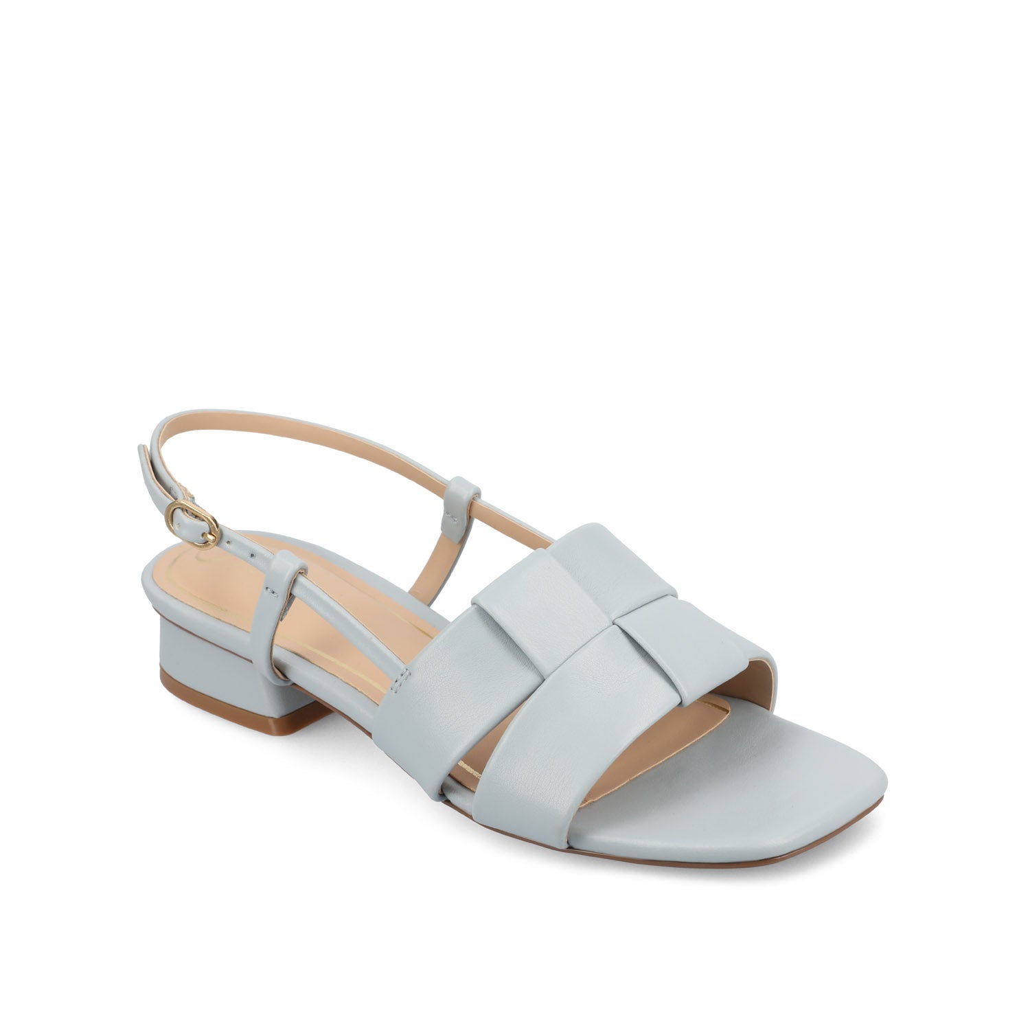 TABATHA LOW BLOCK HEELS IN VEGAN LEATHER IN WIDE - Blue