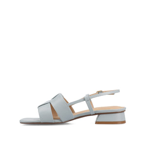 TABATHA LOW BLOCK HEELS IN VEGAN LEATHER IN WIDE - Blue